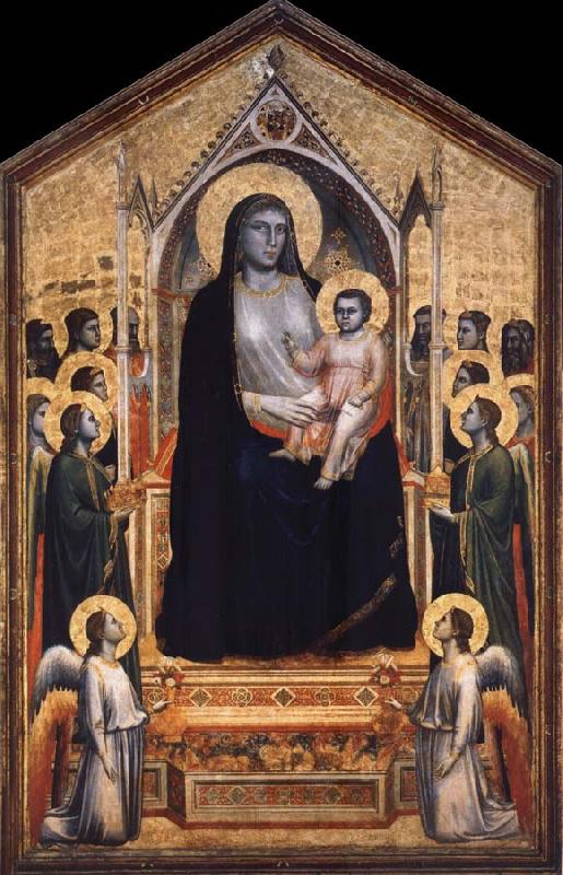 GIOTTO di Bondone Throning God mother with the child Sweden oil painting art
